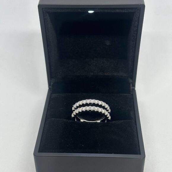 GRA Moissanite Diamond Ring Enhancer Wedding Band Brilliant Eternity Size 8 - Picture 1 of 12